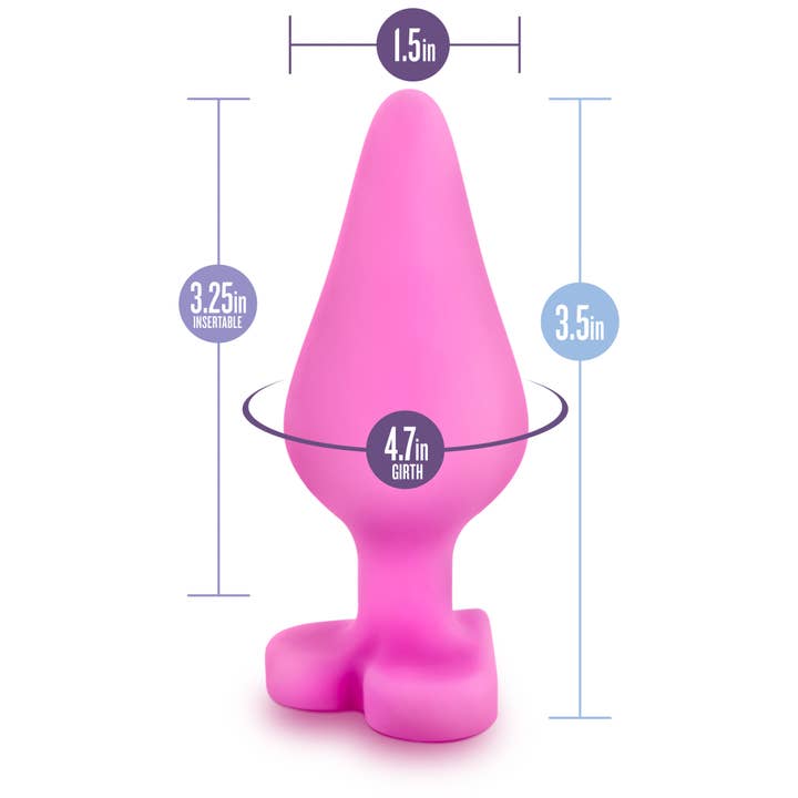 Blush - Wholesale Sex Toy - Play with Me - Naughty Candy Heart Anal Butt Plug - Be Mine