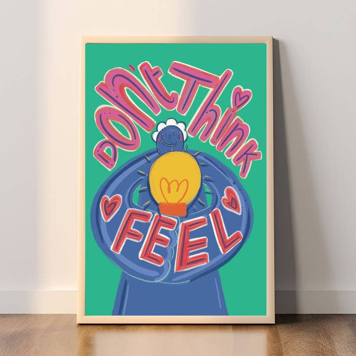 Don't think feel A4 print for wholesale by Memelou