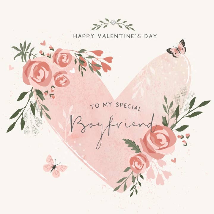 Glædelig Valentinsdag til min specielle kæreste, Håndlavet for engroshandel hos The Handcrafted Card Company