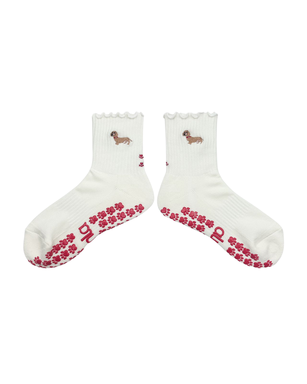 Almla Active - Wholesale Socks - Women's - Dachshund Pilates Grip Socks - Doxie4