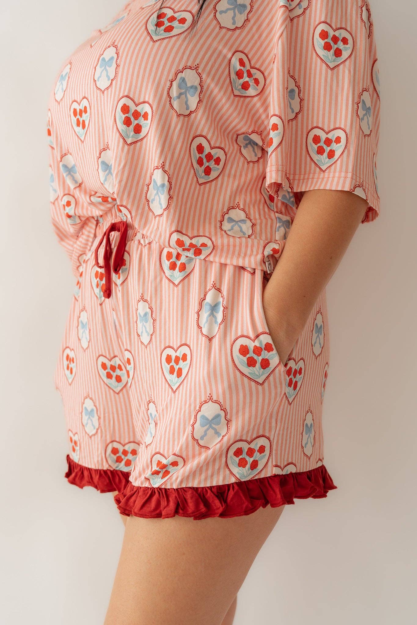 Annie Bean & Co - Wholesale Lounge Set - Women's - Rose & Bow Valentine | Adult Women's Bamboo1