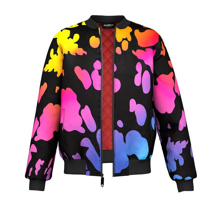 Rainbow Cow Bomber Jacket for wholesale by FreshHoods