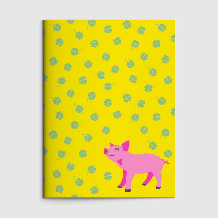 Quaderno A5 - Stile neon - Maialino portafortuna per la vendita all'ingrosso da parte di nobis design
