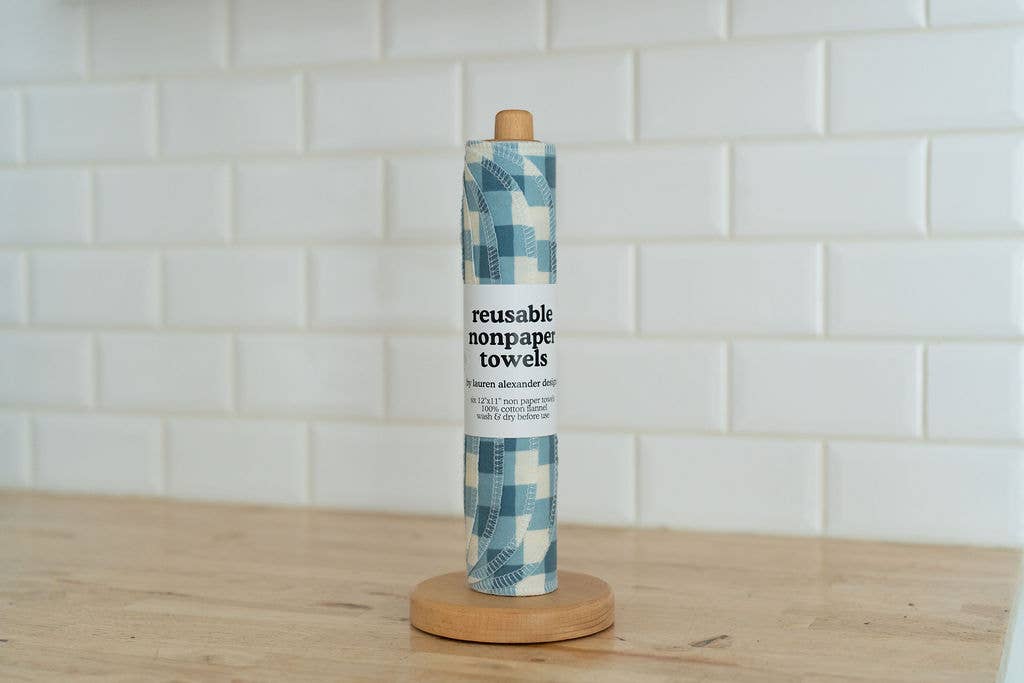 Lauren Alexander Designs - Vendita all'ingrosso Carta assorbente - Asciugamani di Carta Riutilizzabili - Quadretti Blu0