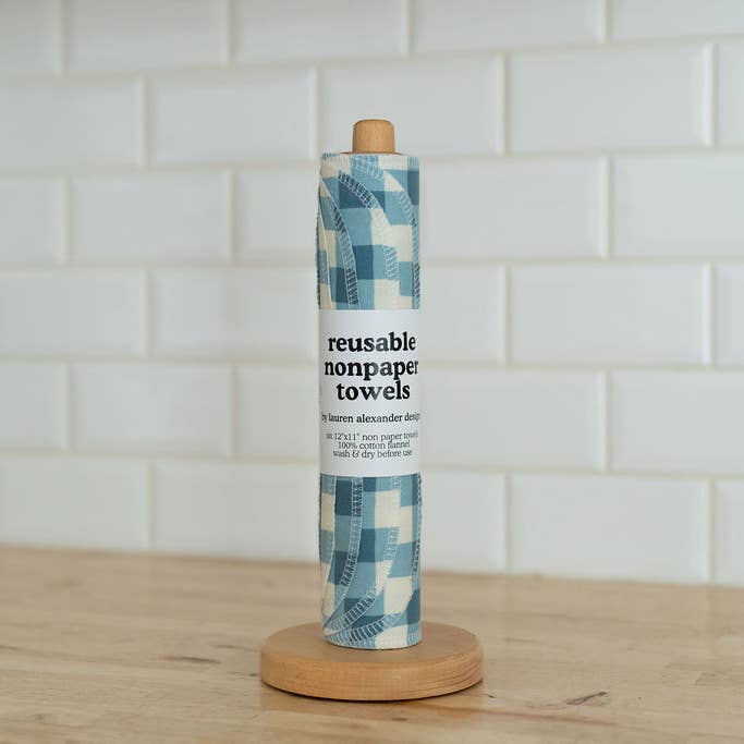 Lauren Alexander Designs - Wholesale Paper Towels - Reusable Paper Towels - Blue Gingham