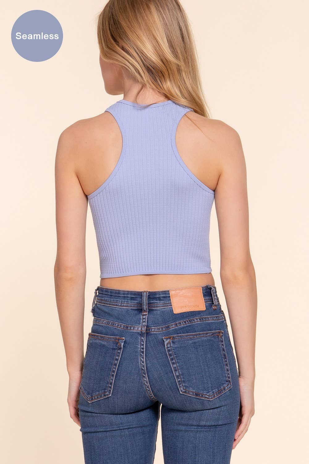 Active Basic | Active USA - Wholesale Tank Top - Women's - Racerback Texture Seamless Crop Tank Top21