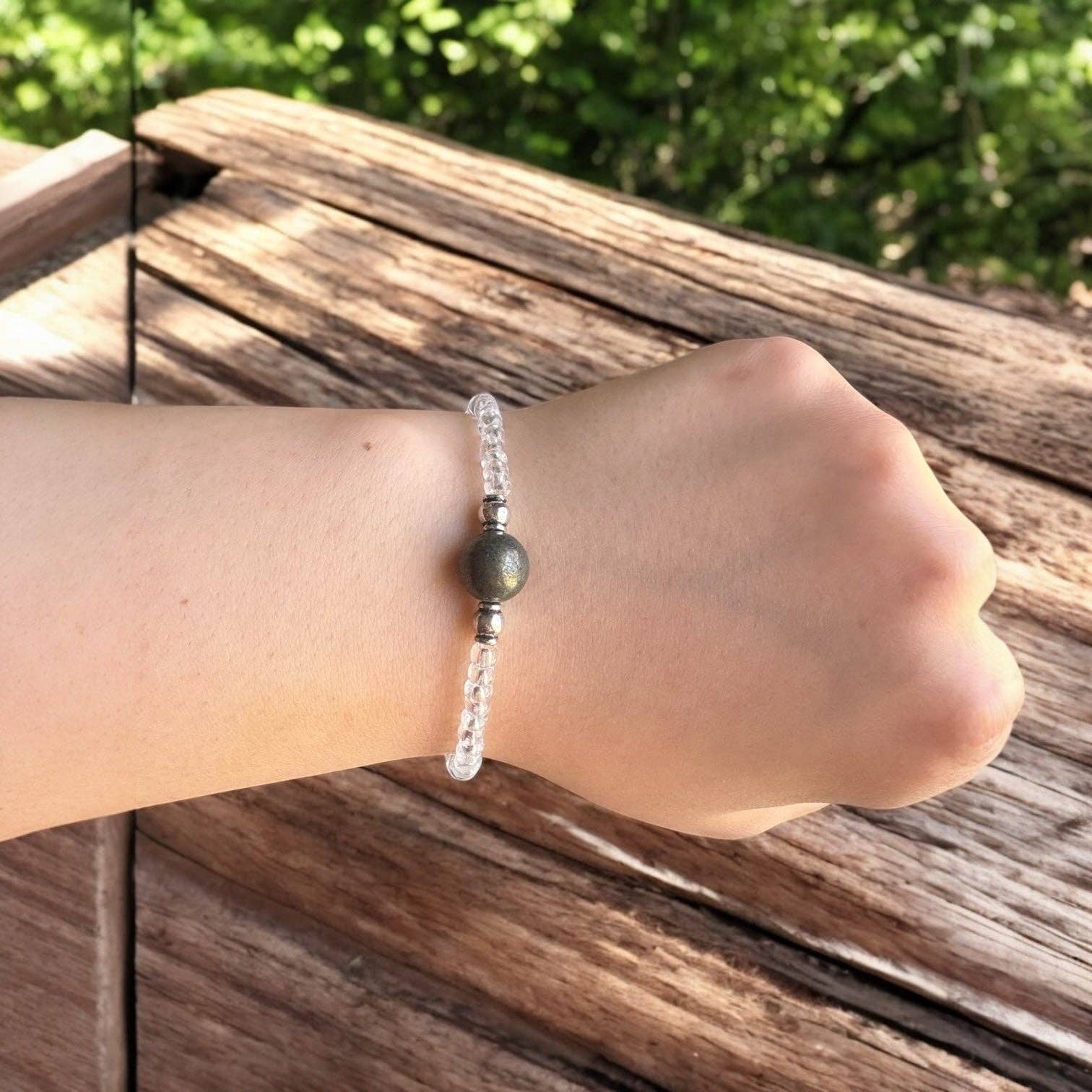 Mindful Intentions® - Wholesale Beaded Bracelet - Pyrite Bracelet- For Abundance, Prosperity, & Achieving Goals8