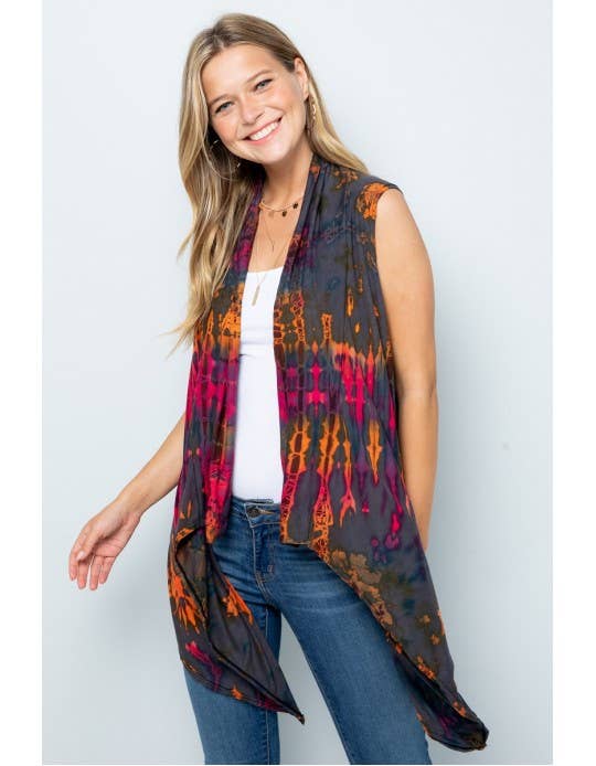 Kathmandu Imports - Vente Veste sans manches – femme - Veste Tie-Dye (TH-397)2