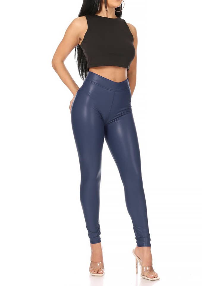 MOA COLLECTION - Wholesale Leggings - Dames - Effen imitatie-legging voor dames9