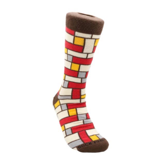 Stylish Rectangle Patterned Office Socks from the Sock Panda for wholesale by Sock Panda