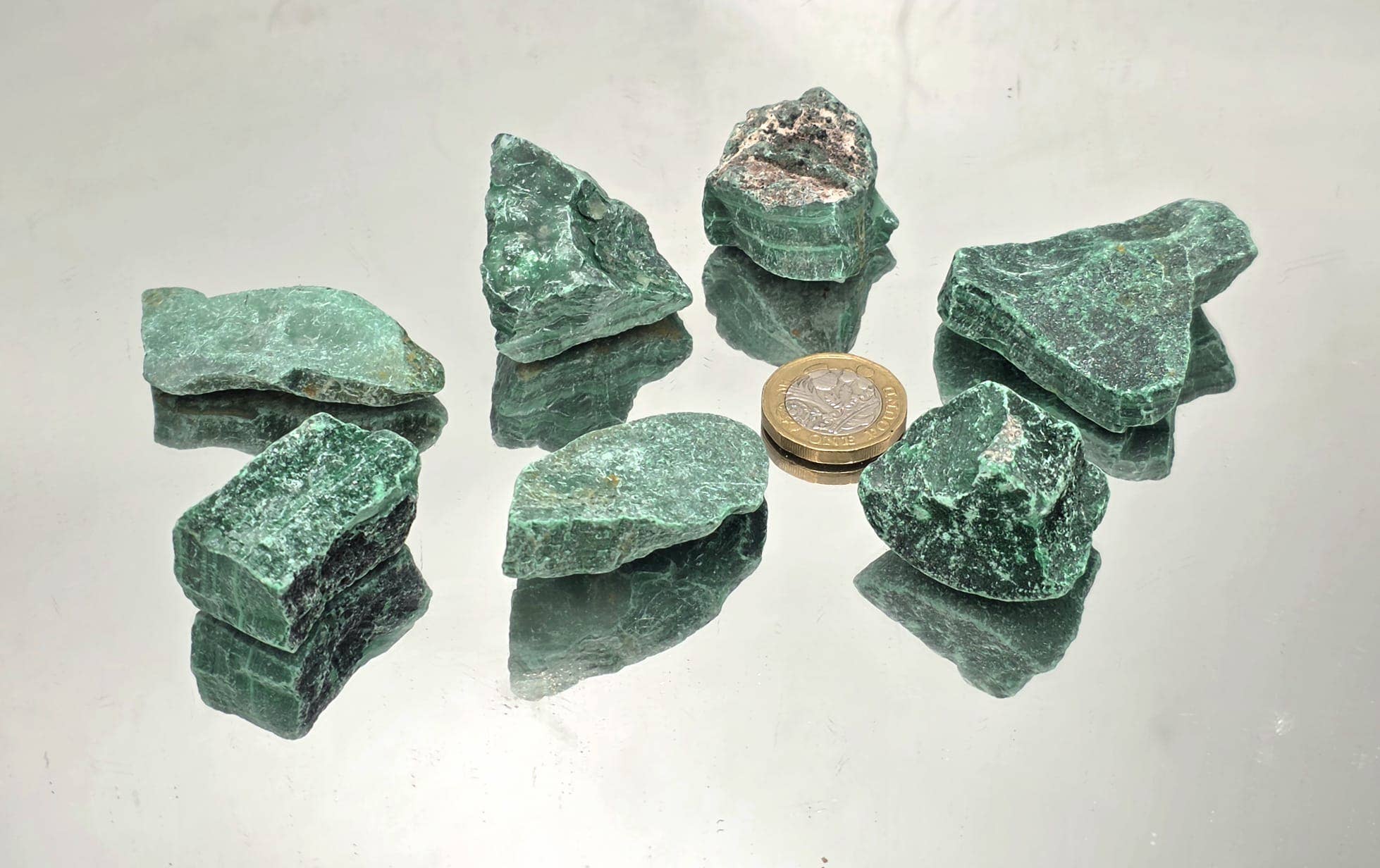 Distinction Crystals – wholesale Spiritual stone/crystal – Lapidary Grade Rough Banded Malachite – 250g Batch0