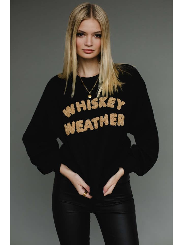Panache Apparel Co. - Wholesale Graphic Sweatshirt - Women's - Black Whiskey Weather Sweatshirt3