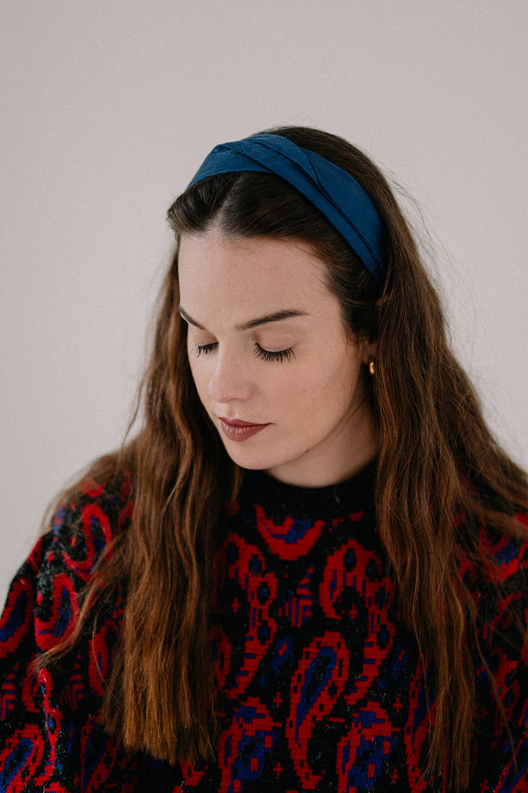 Nuevemi - Wholesale Fashion Headband - Women's - Blue Turban Headband2