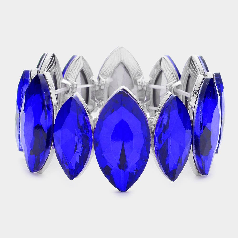 Sensibling Corp. – Pulseira de punho por atacado – Pulseira Marquise Stone Stretch para Noite5