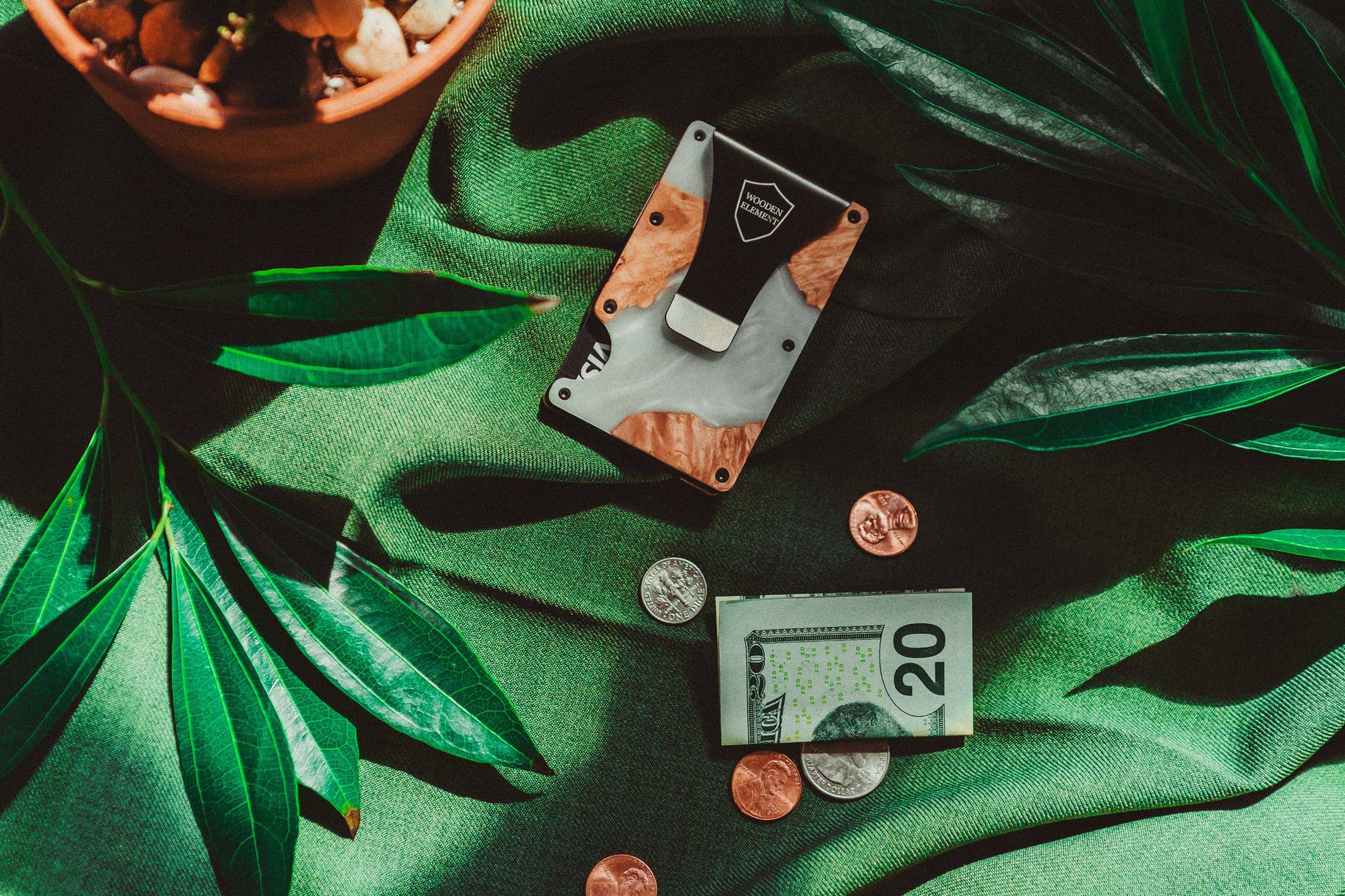 Wooden Element - Vente Portefeuille – unisexe - Portefeuilles intelligents en bois/résine - lot assorti de 1175