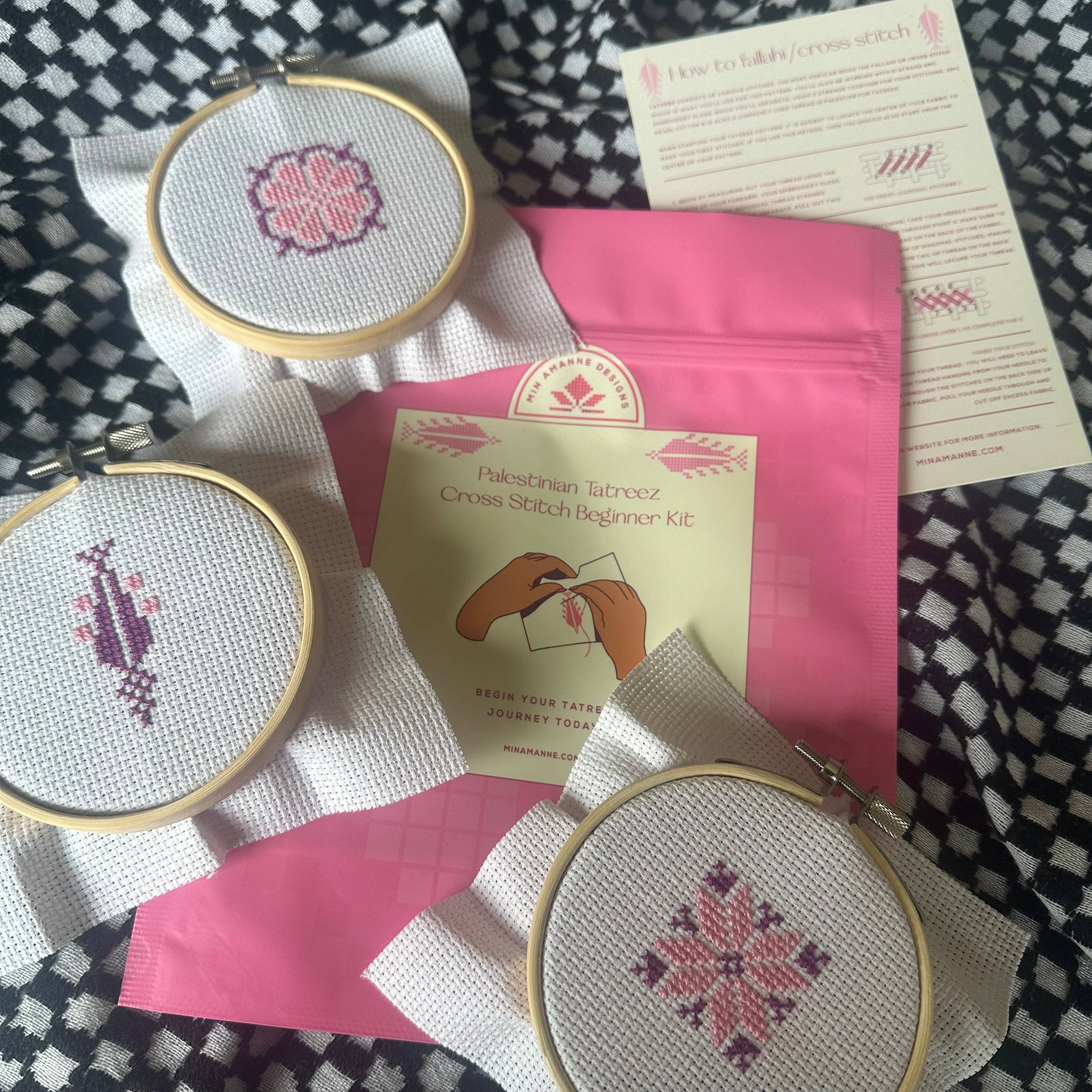 Min Amanne Tatreez Designs - Wholesale Embroidery/Cross Stitch Supplies - Beginner Tatreez Cross Stitch Kit2
