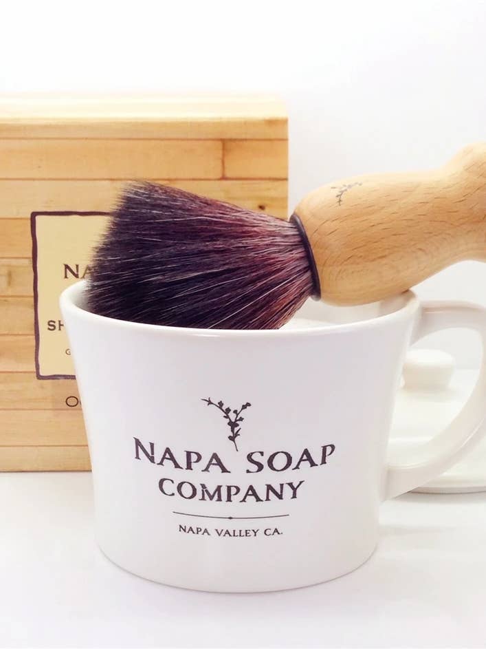 Set de jabón de afeitar, taza de cerámica para venta al por mayor de Napa Soap Company