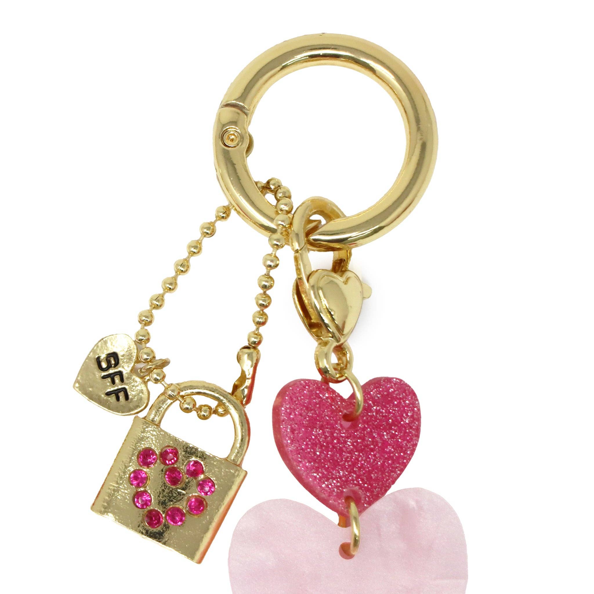 Pink Poppy - Wholesale Keychain – Child - BFF Heart Keyring Set - (Pack Size:6)1