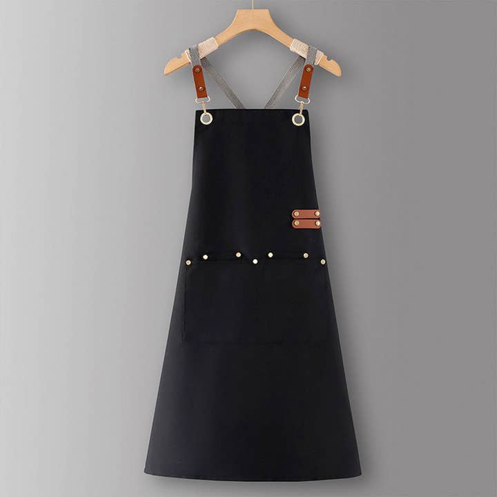 ACCITY - Wholesale Apron - Custom Cotton Canvas Kitchen Apron for Women_CWMM6623