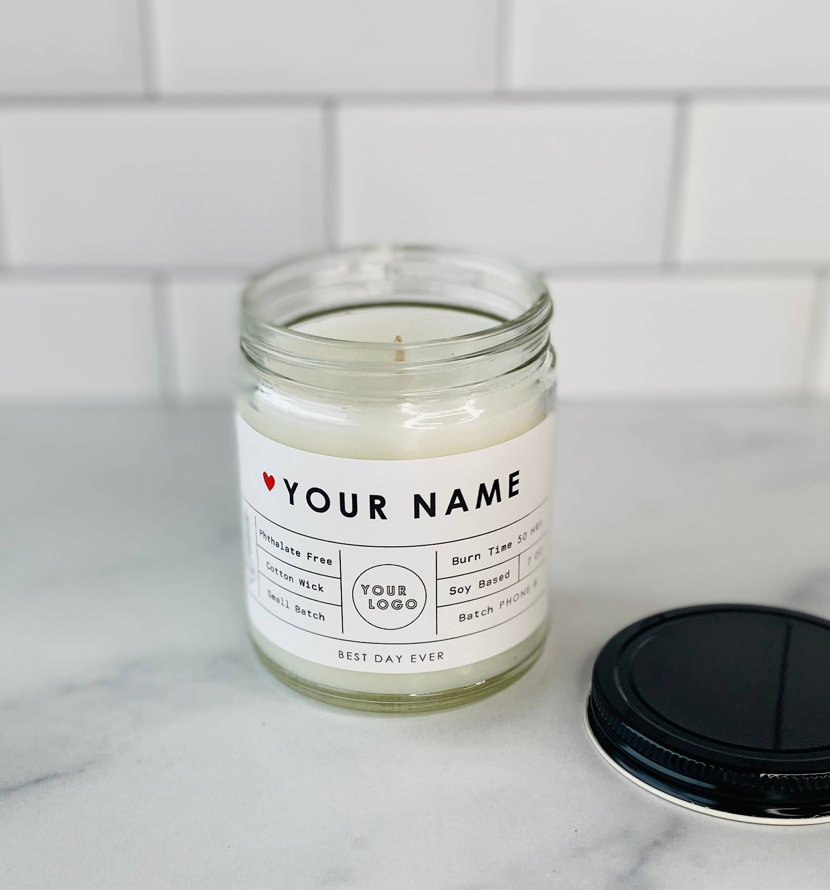 Rambling Caravan - Venta al por mayor Velas en tarros - Su nombre: su logotipo Vela de pedido personalizado2