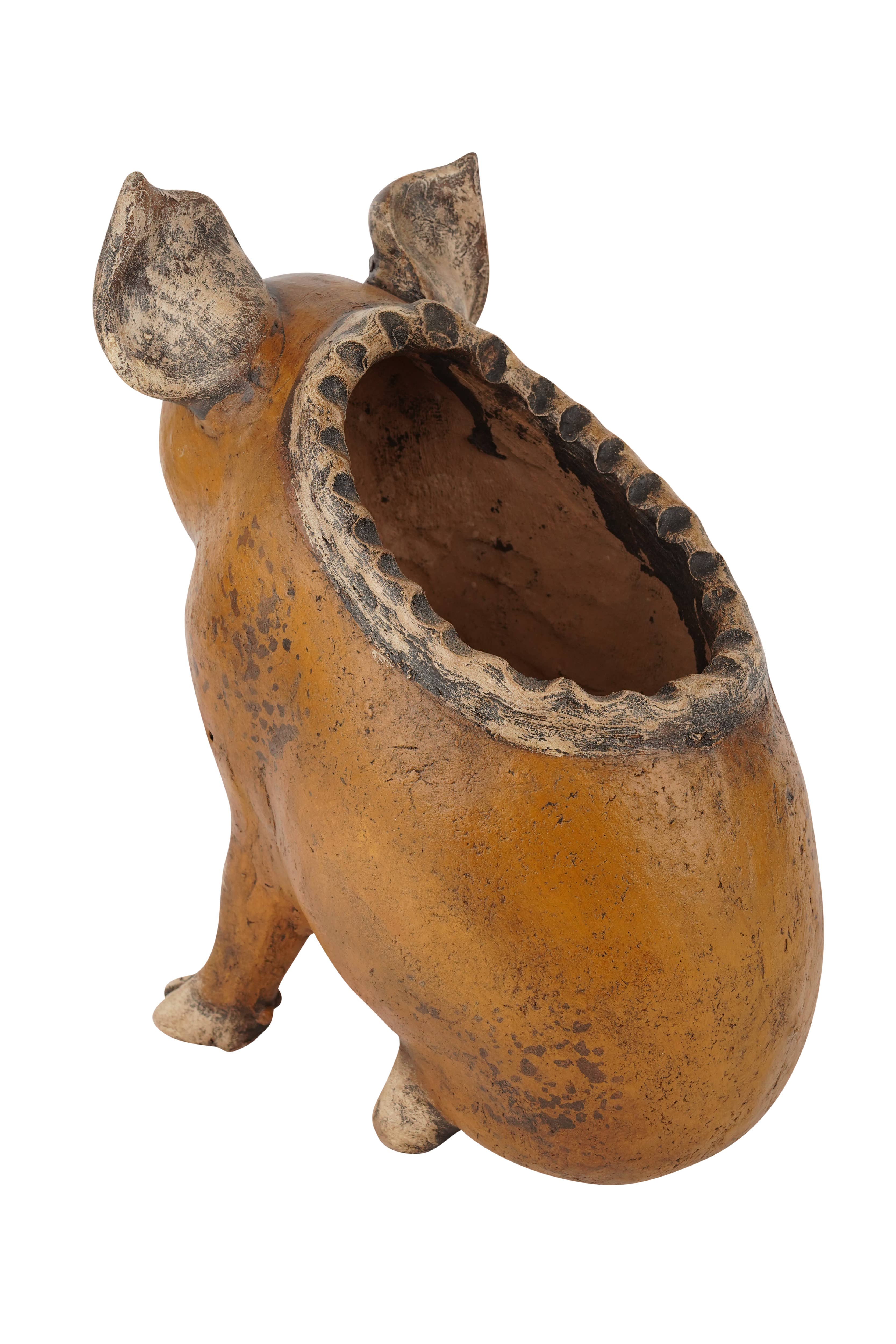 My Amigos Imports - Wholesale Plant Pot - Wilber the Pig Planter-Garden-Clay-Handmade-13x7x15 inches3