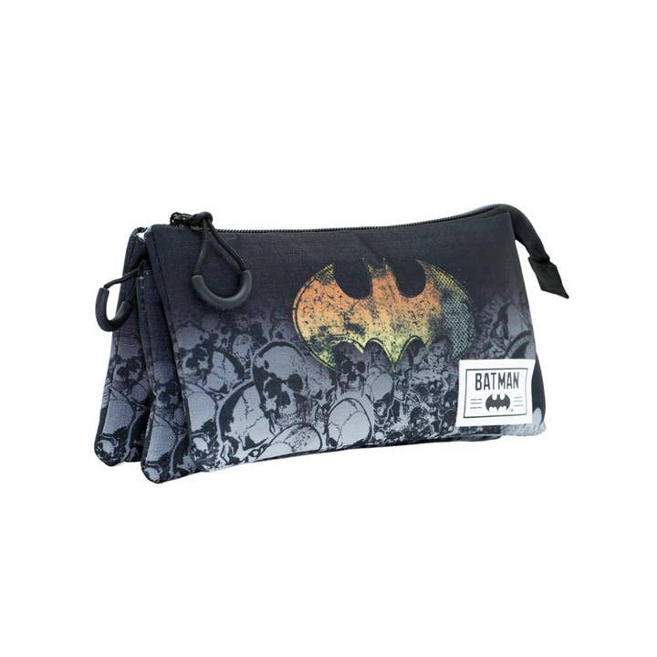 KARACTERMANIA – wholesale Pennfodral/påse – Batman Skulls Pennfodral Triple HS, Svart2