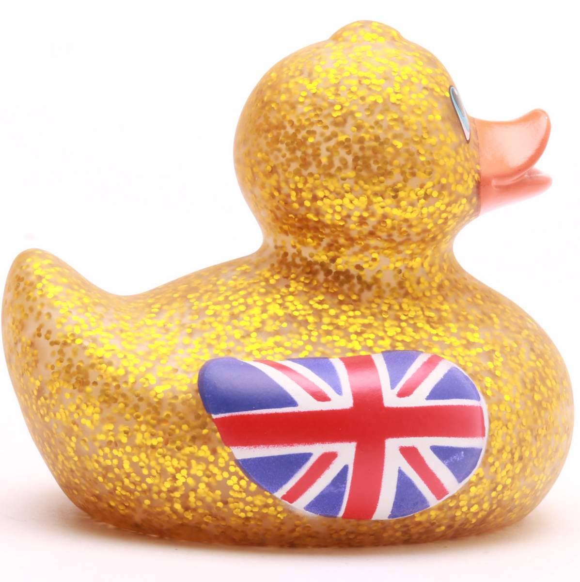 Duckshop - Wholesale Bath Toy - Baby - Rubber Duck Union Jack Glitter - gold - Rubber Duck2