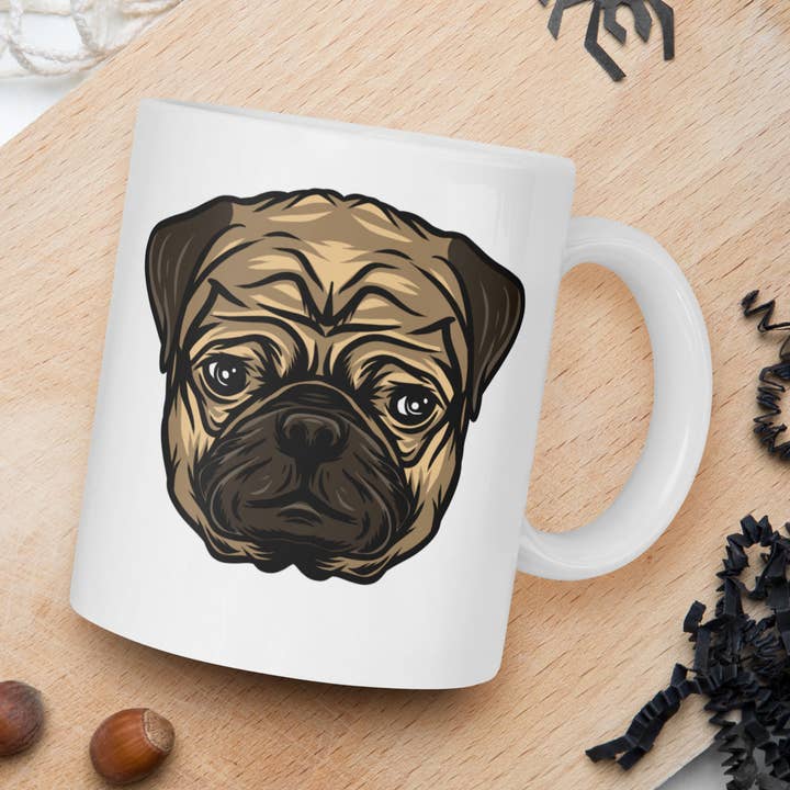 Vinny the Pug Coffee Mugs for wholesale by Club No-Kill 2027 Coffee Mugs