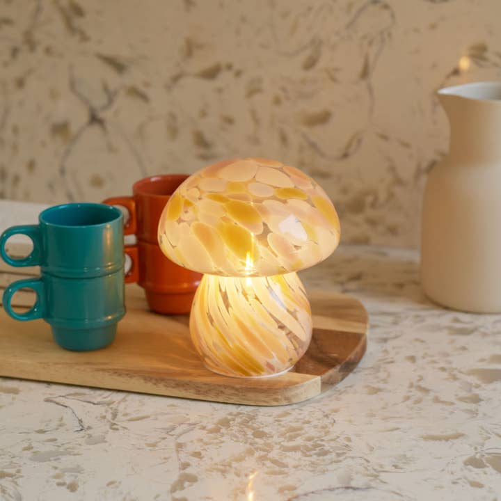 Humber - Wholesale Accent/Desk Lamp - Cordless Glass Mushroom Lamp1