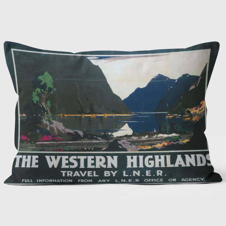 The Western Highlands - National Railway Museum Cushion for wholesale by ART CUSHIONS