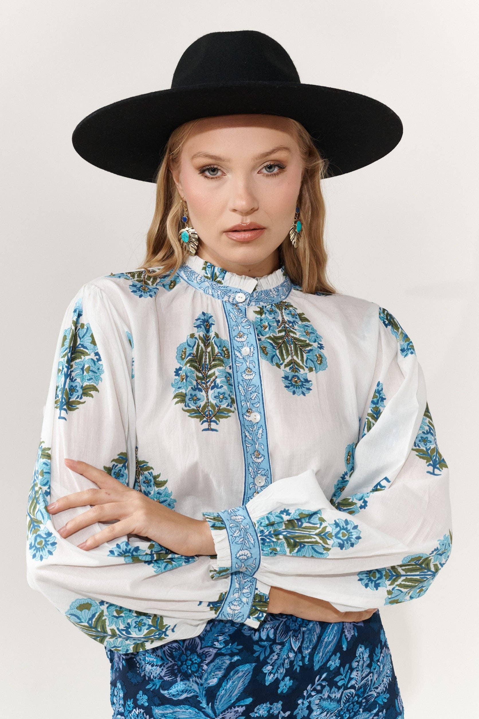 Piti Cuiti - Venta al por mayor Blusa - Mujer - CAMISA RUTH AZUL2