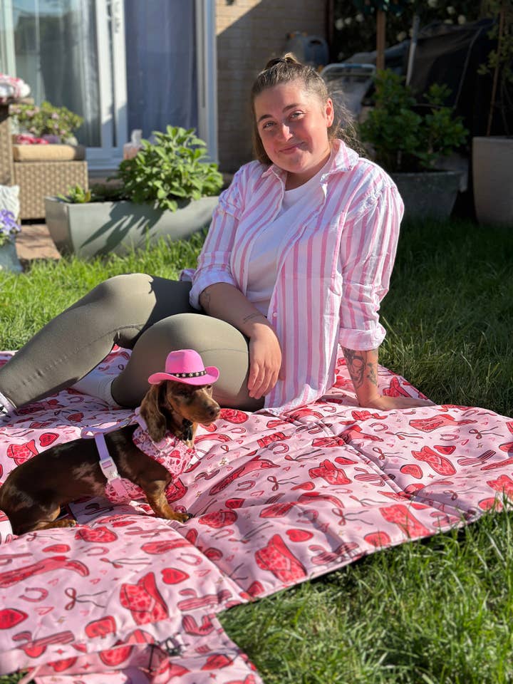 Giddy up Pup Picnic Mat for wholesale by The Paw Print Boutique