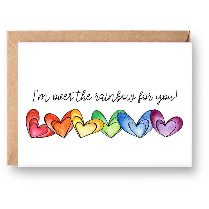 Corações Rainbow Notas Únicas, Sobre o Arco-Íris por atacado de Whimsicals Paperie