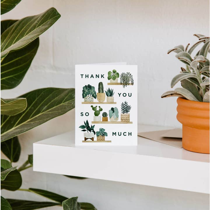 Paper Anchor Co. - Wholesale Thank You Card - Thank You Plant Shelf Greeting Card1