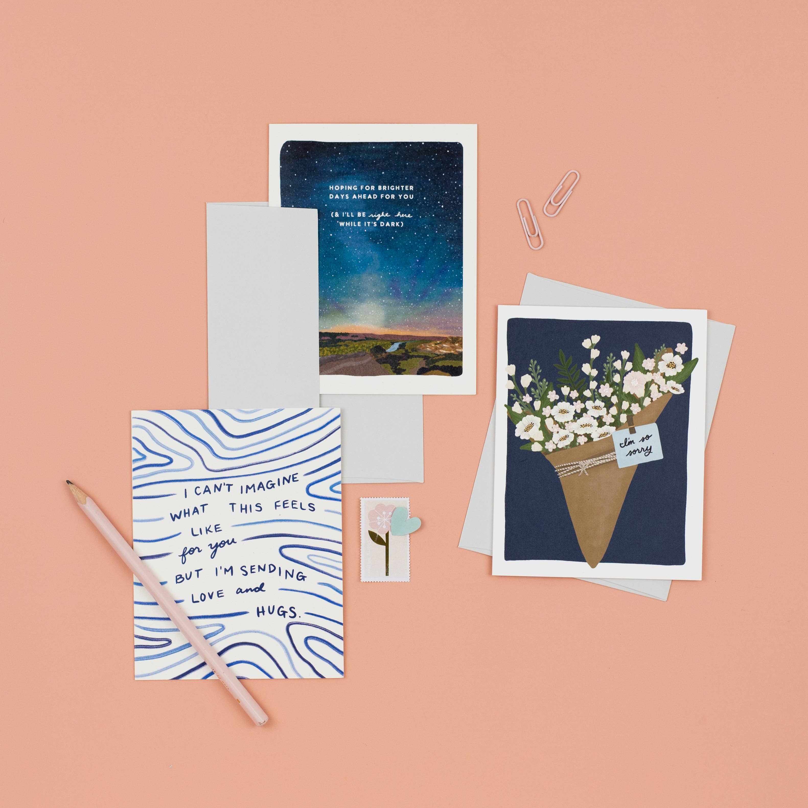 Slightly Stationery – wholesale Sympatikort – Ljusare dagar framåt | Sympati kort1