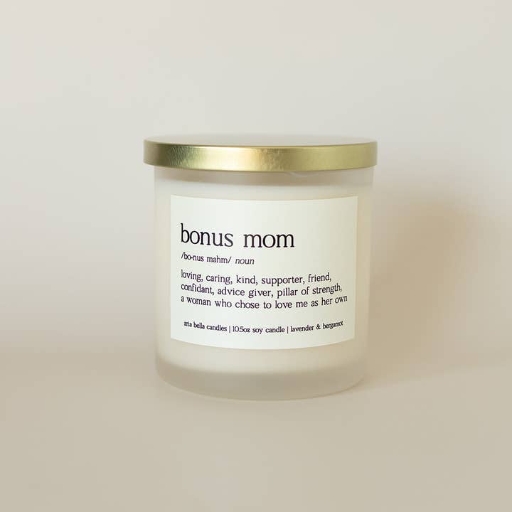 Bonus Mom Definition Soy Candle for wholesale by Aria Bella Candles