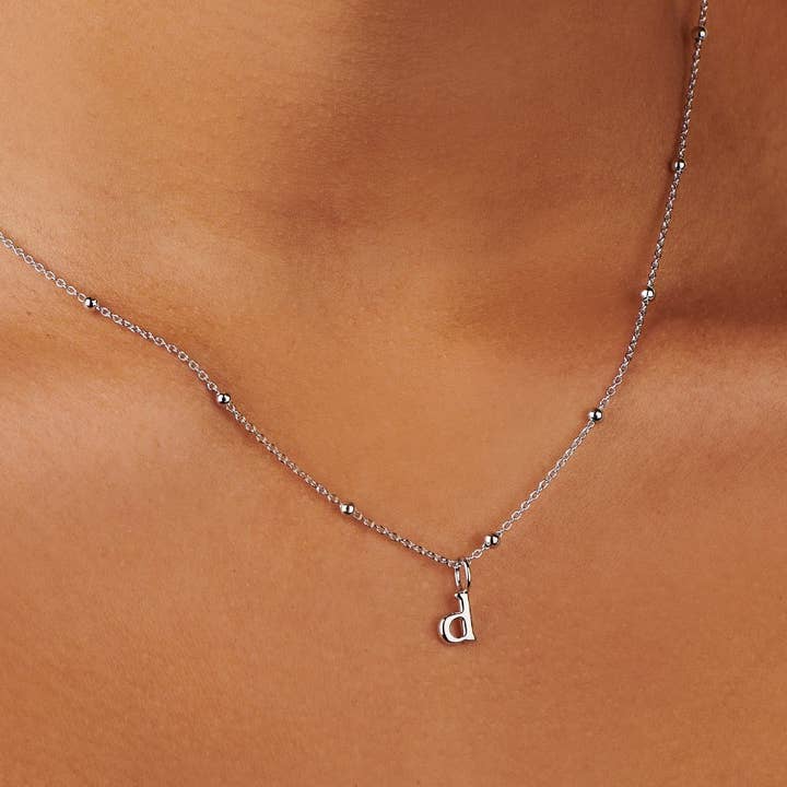 Little Sky Stone - Wholesale Individual Charm/Pendant - Lowercase Initial Letter Silver Charm27