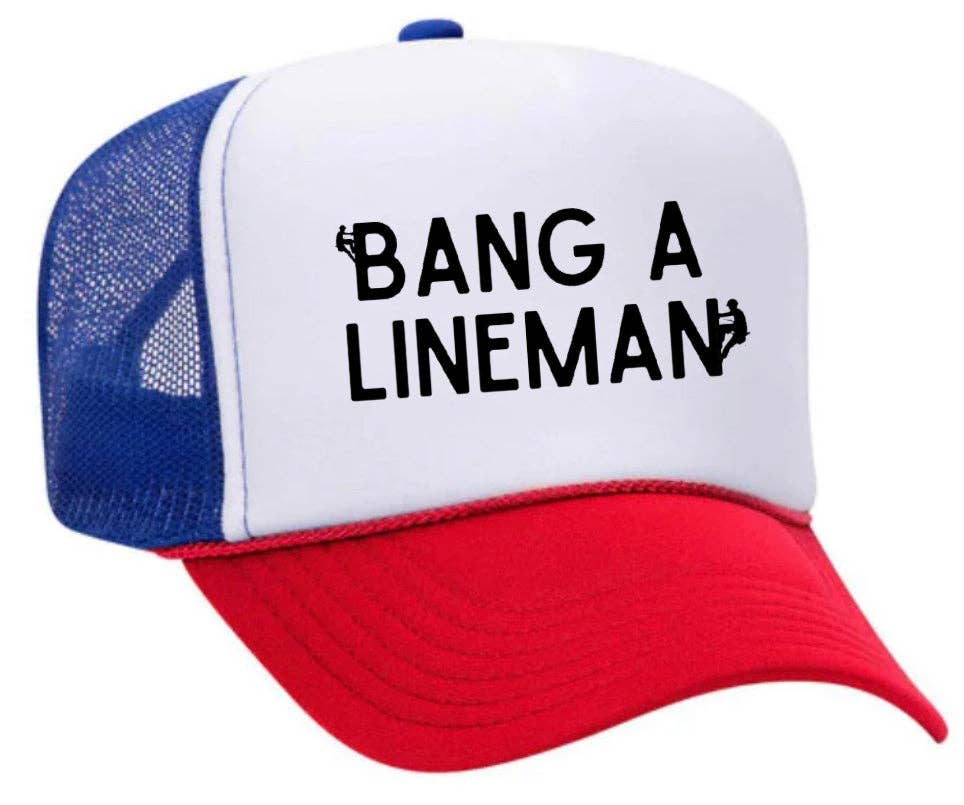 Inappropriate Trucker Hats - Vendita all'ingrosso Cappellino  da camionista - Unisex - Cappello da camionista Bang A Lineman30