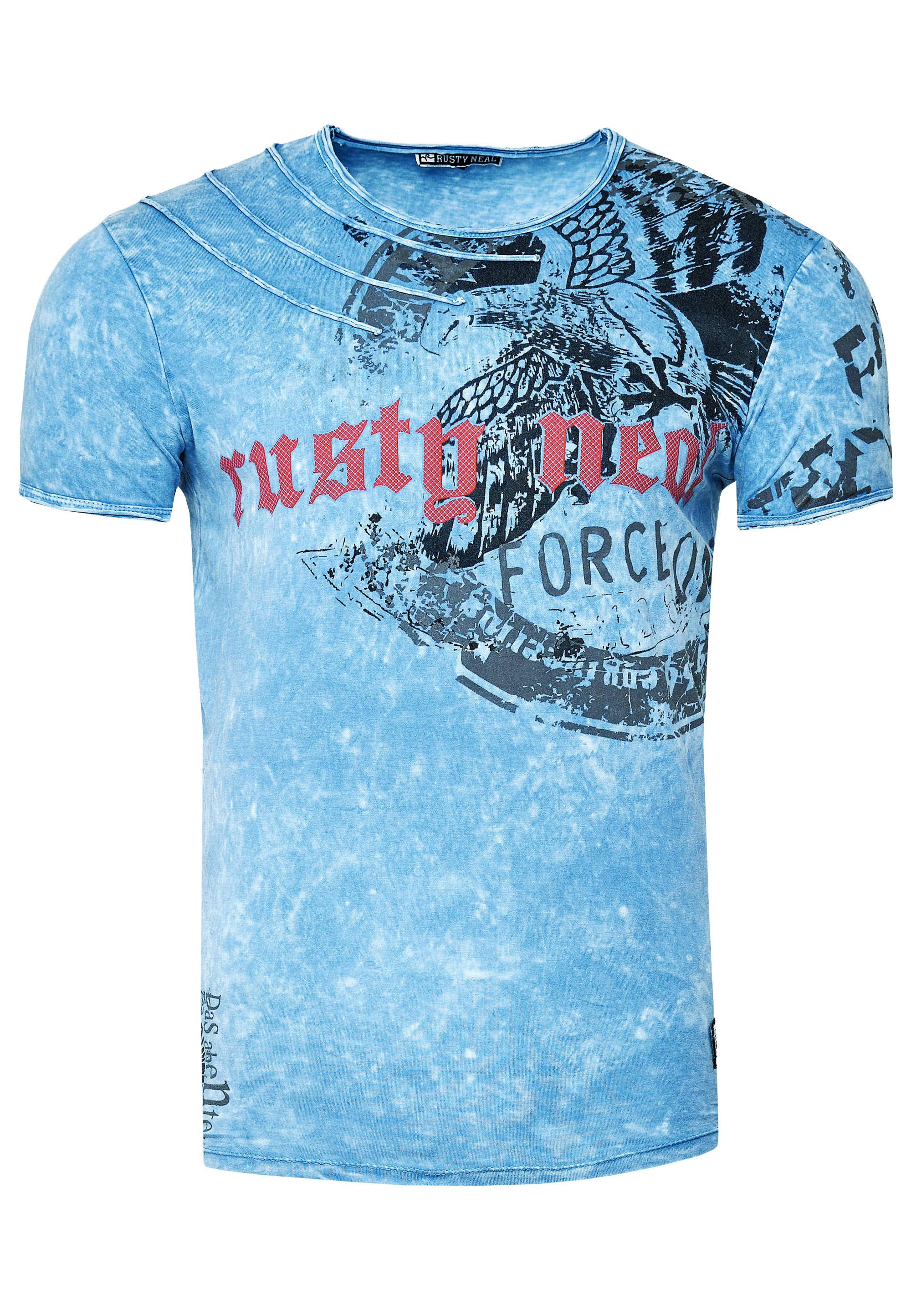 Rusty Neal - Wholesale Screen Printed T-Shirt - Men's - Faded T-Shirt with Front Print 2280