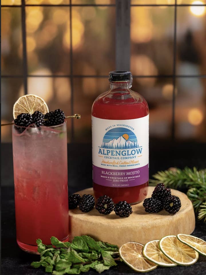 Blackberry Mojito for wholesale by Alpenglow Cocktail Company