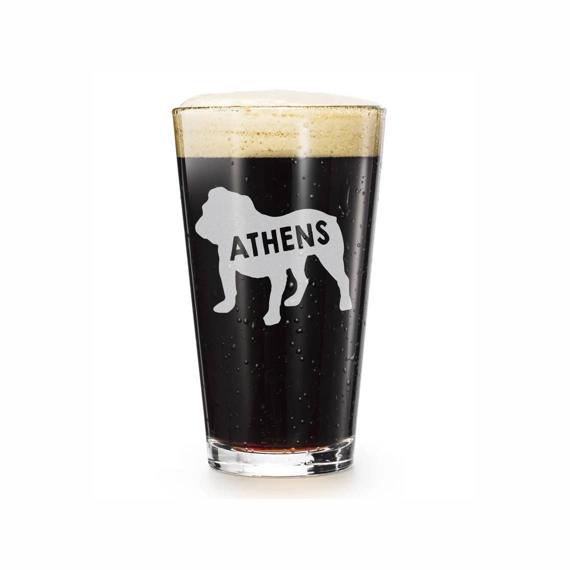 Bravo Glass – wholesale Beer glass/mug – Athens Bulldog Pint Glass