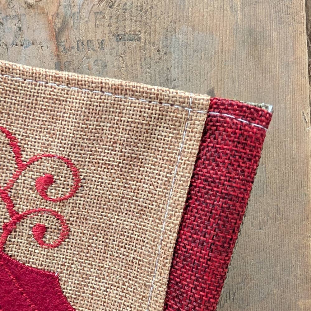 A.T. Imports - Wholesale Holiday Stocking - Burlap Stocking2