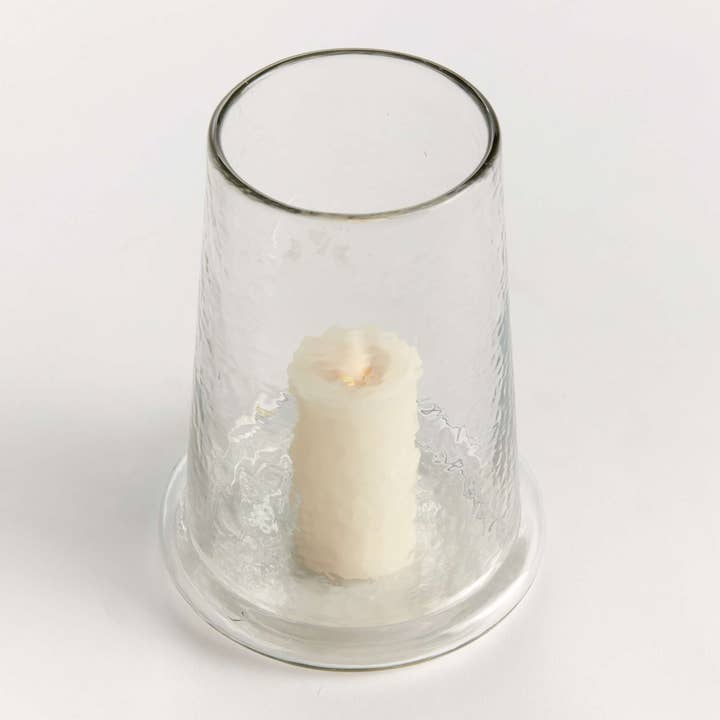 Napa Home & Garden - Wholesale Candle Holder - Gabriel Hurricane Small - Tapered Clear Glass Candle Holder1