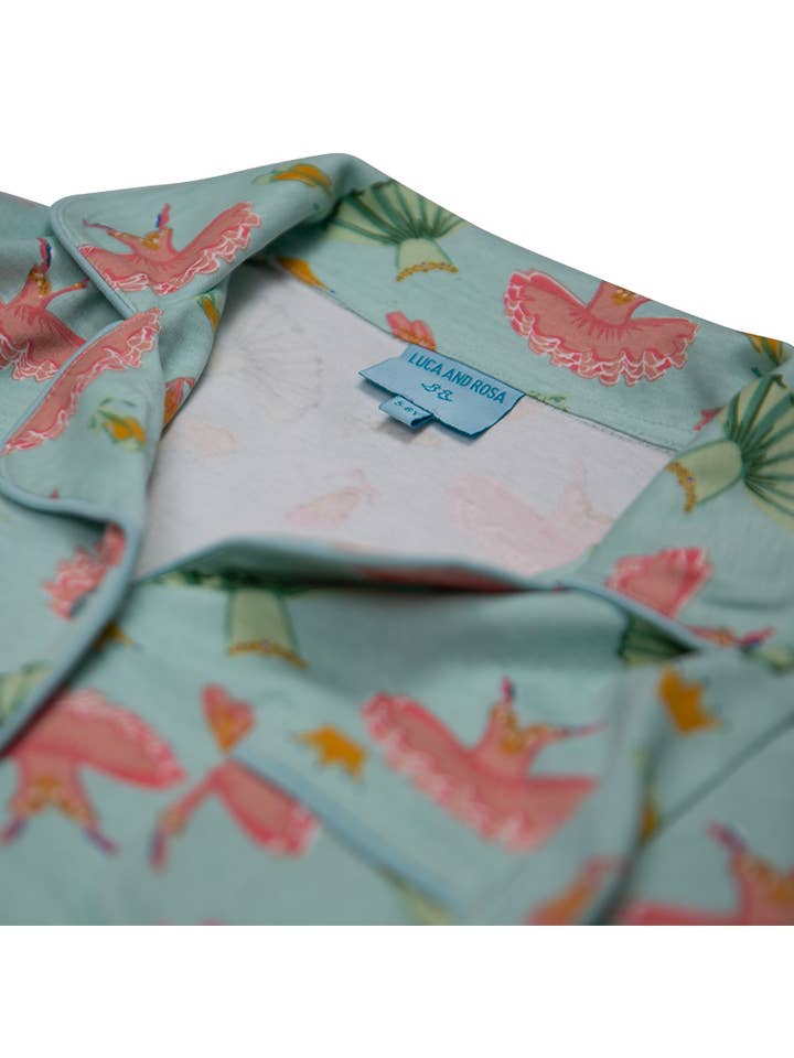 Luca and Rosa - Wholesale Sleepwear set – Kids - Girls button up pyjamas - ballet print6