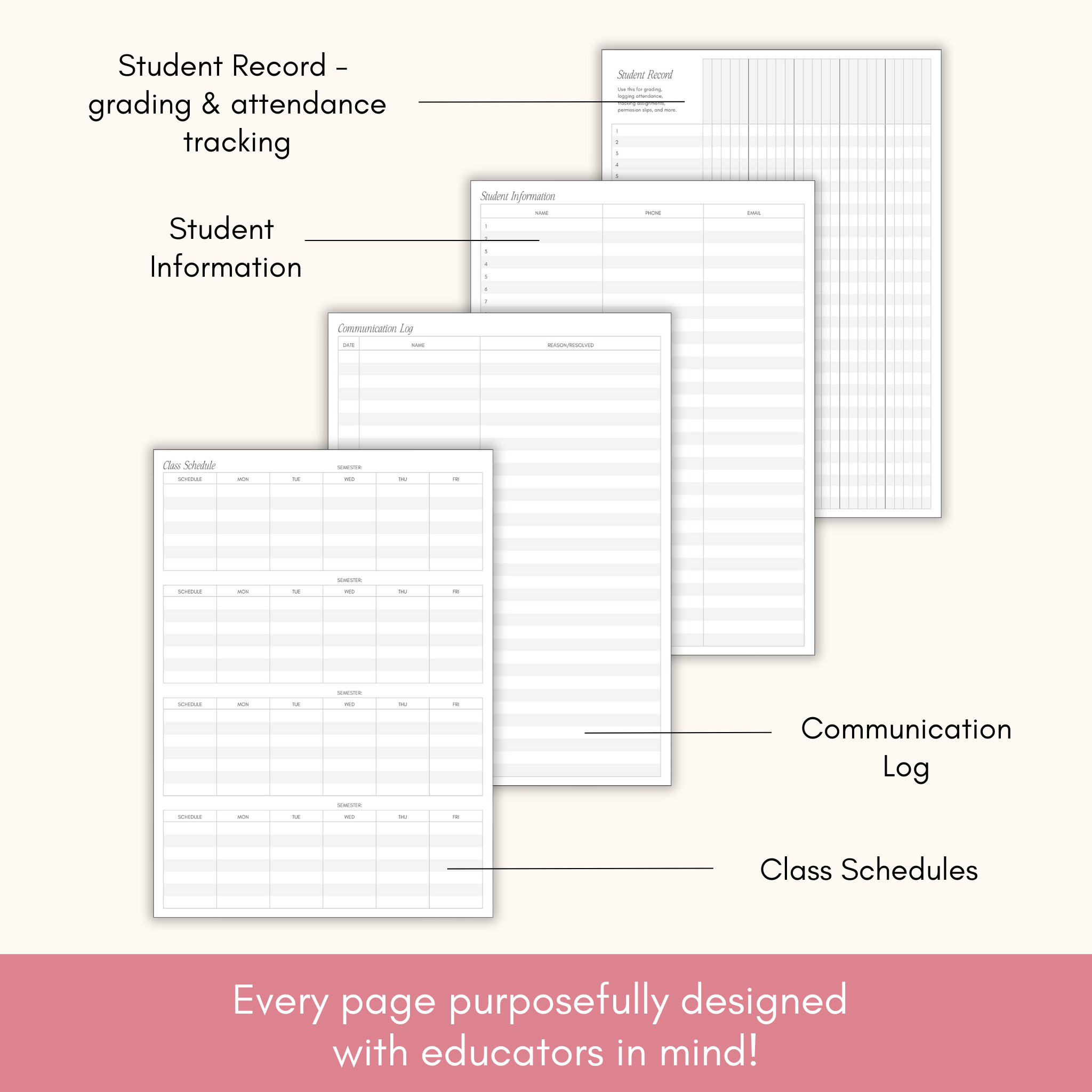Lamare - Wholesale Planner - Lamare Teacher Planner & Gradebook – Lesson Plan & Organizer2