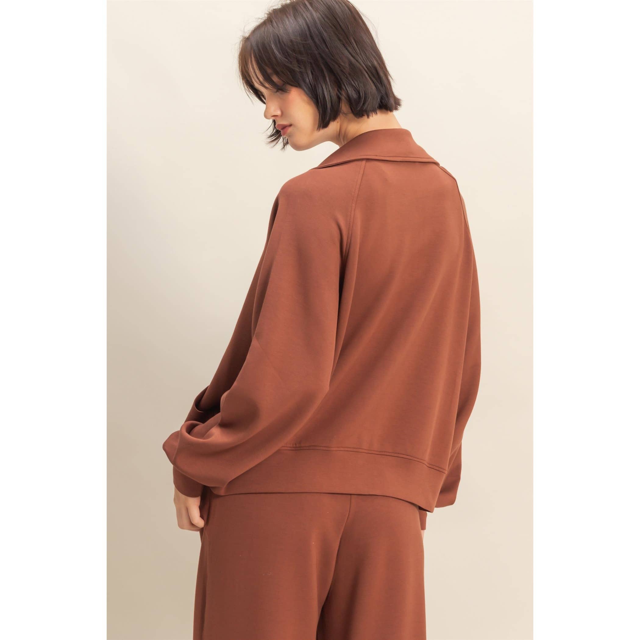 HYFVE – wholesale Jacket – Women's – Double Knit High Neck Long Sleeve Zippered Jacket4