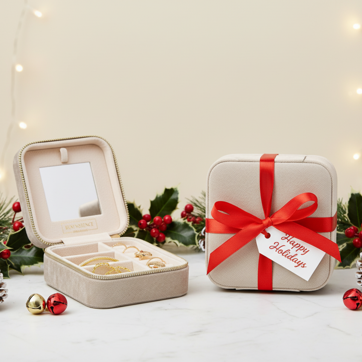 Benevolence LA - Wholesale Jewelry Box/Organizer - Plush Velvet Square Jewelry Box25