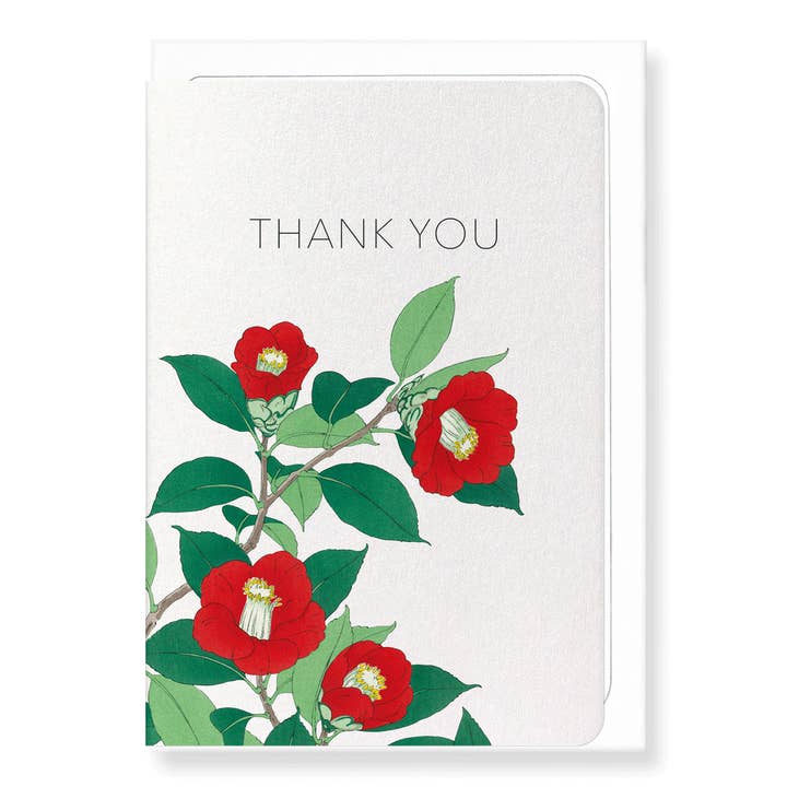 Ezen Trade - Wholesale Bedanktkaartje - THANK YOU CAMELLIA: Japanse wenskaart