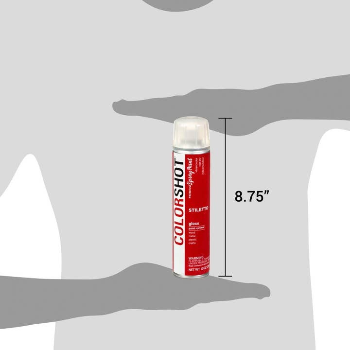 Ilovetocreate - Wholesale Paint Set - COLORSHOT Gloss Spray Paint Stiletto (Red) 10 oz.8