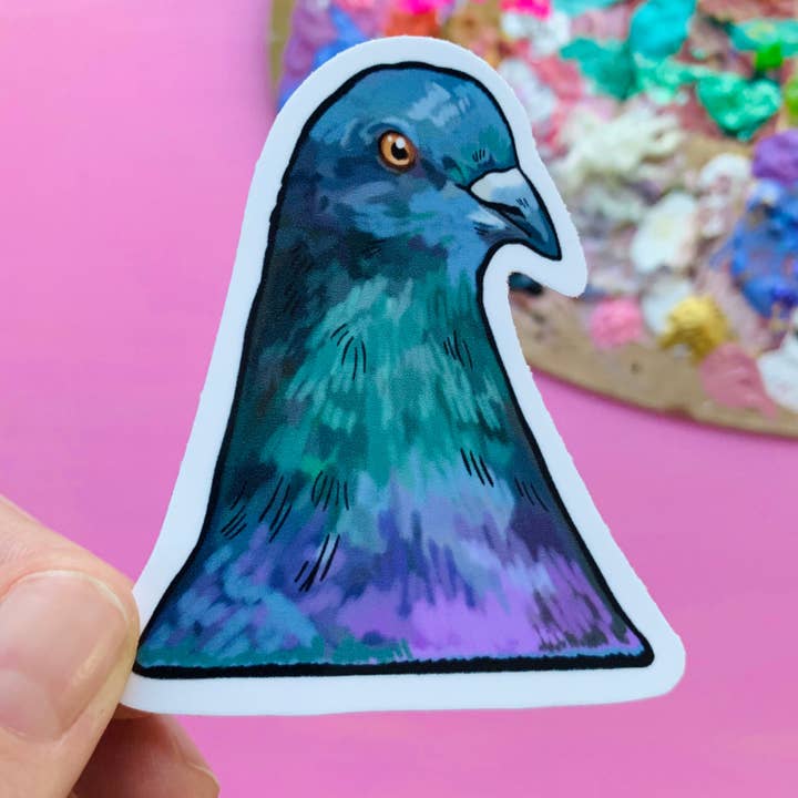 Pigeon Sticker Weird Decal Funny Bird Humor Sarcastic Unhinged Sticker Laptop Car Window for wholesale by Eska and the Alpenglow